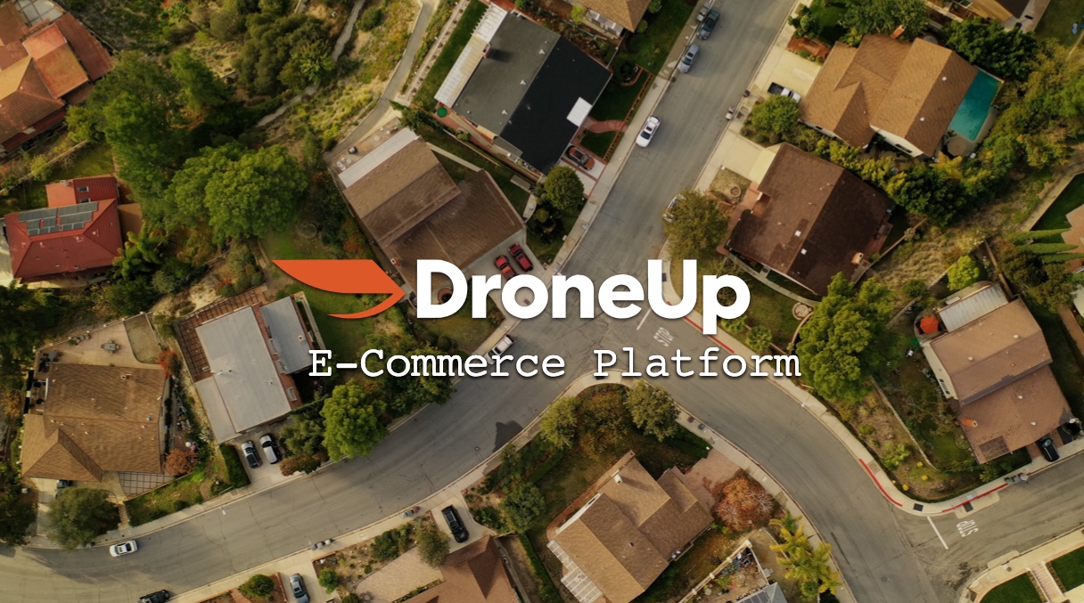 Poster for DroneUp — e-commerce and vendor portal work for drone delivery scaling with Walmart