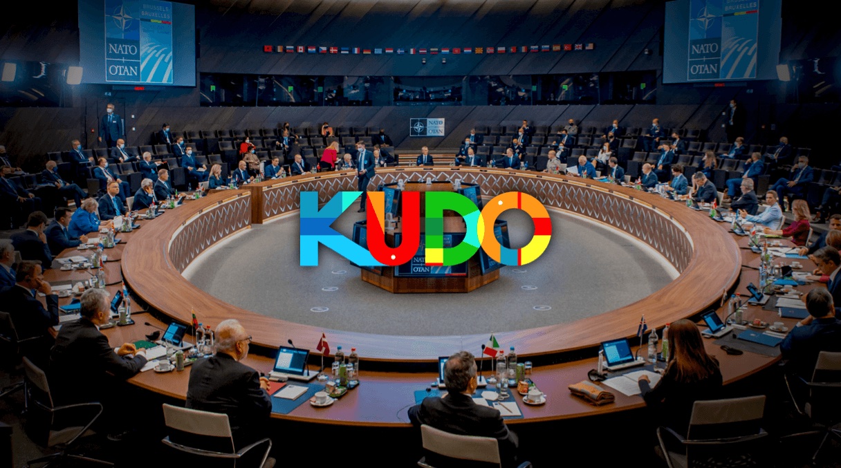 Poster for KUDO — usability research framework for a multilingual interpretation platform