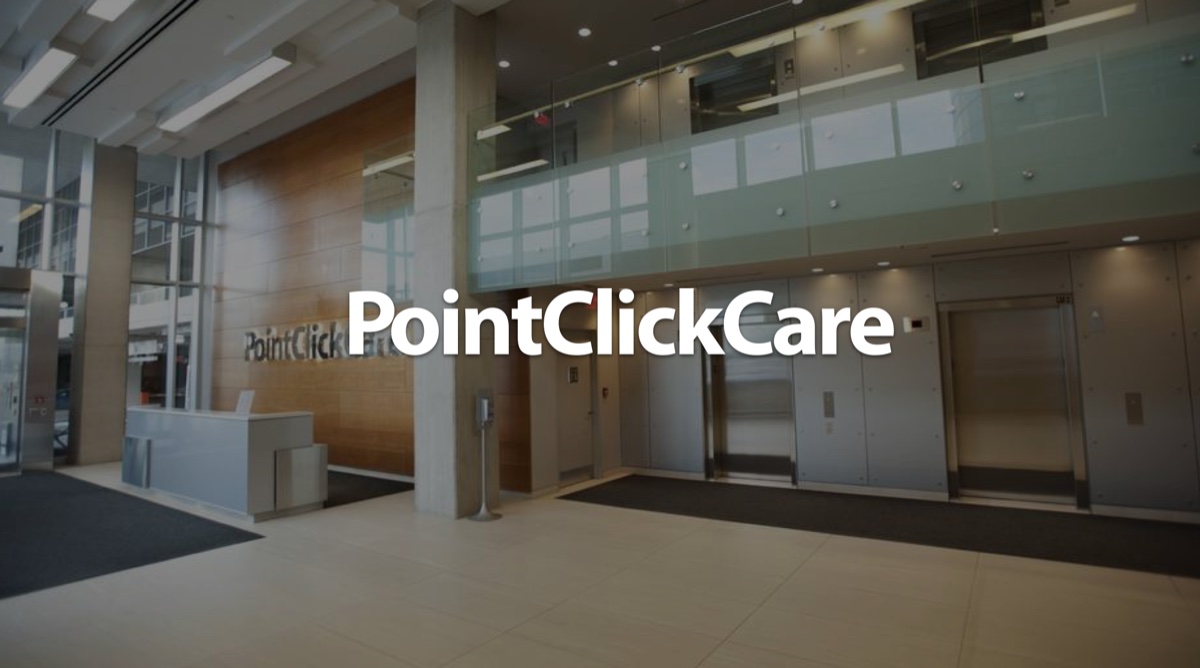 Poster for PointClickCare — patient intake redesign and design system for an acquired healthcare platform