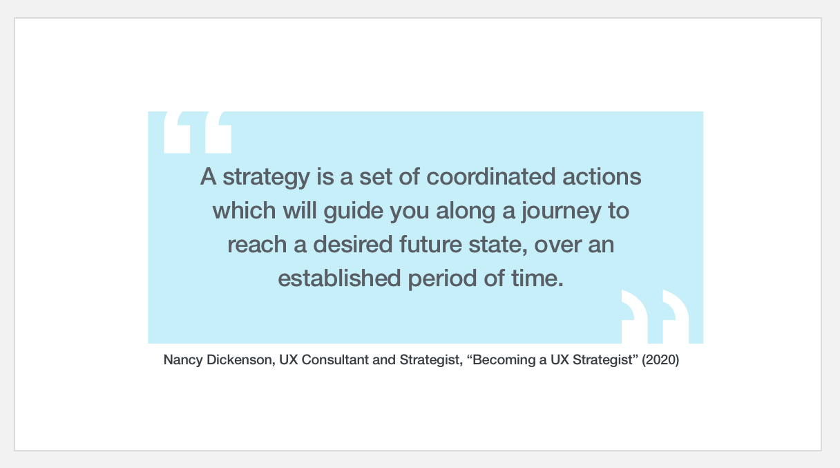 UX Strategist Quote